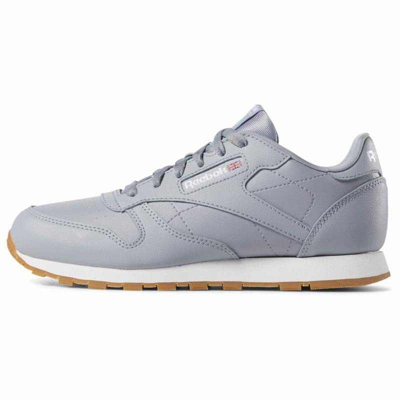 Reebok Classic Leather Tenisky Chlapcenske - Siva/Biele UN3854LI